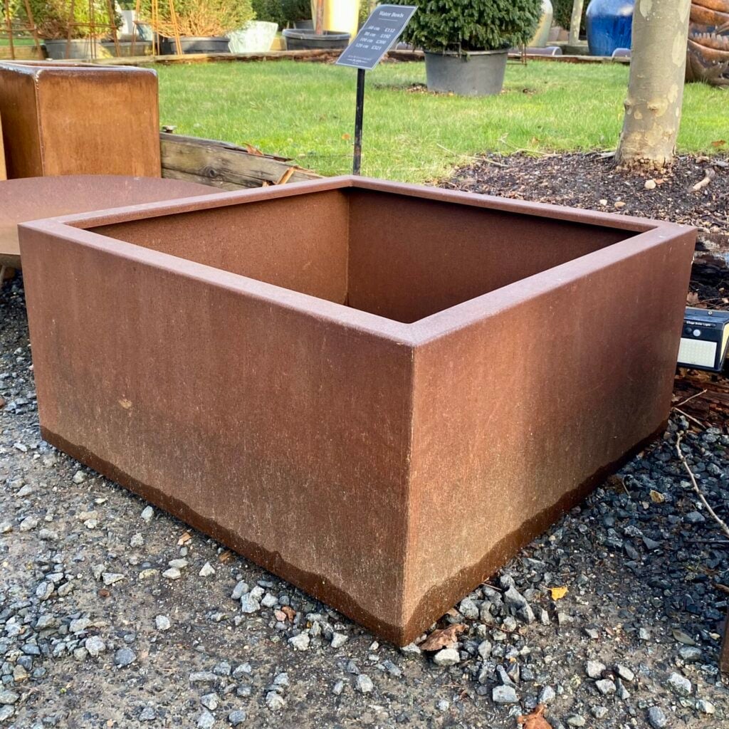 Corten Steel Rectangular Low Cube