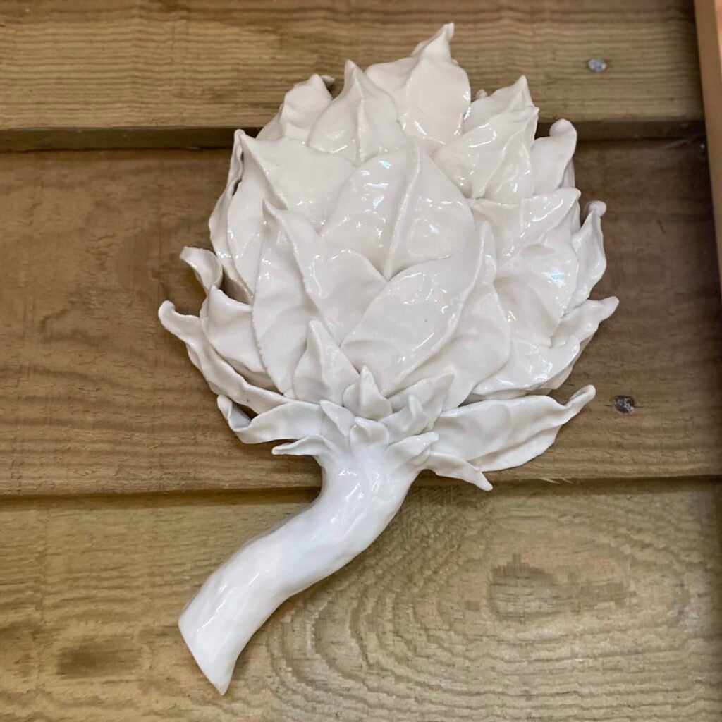 Porcelain Flat Cut Artichoke Wall Decor - Image 5