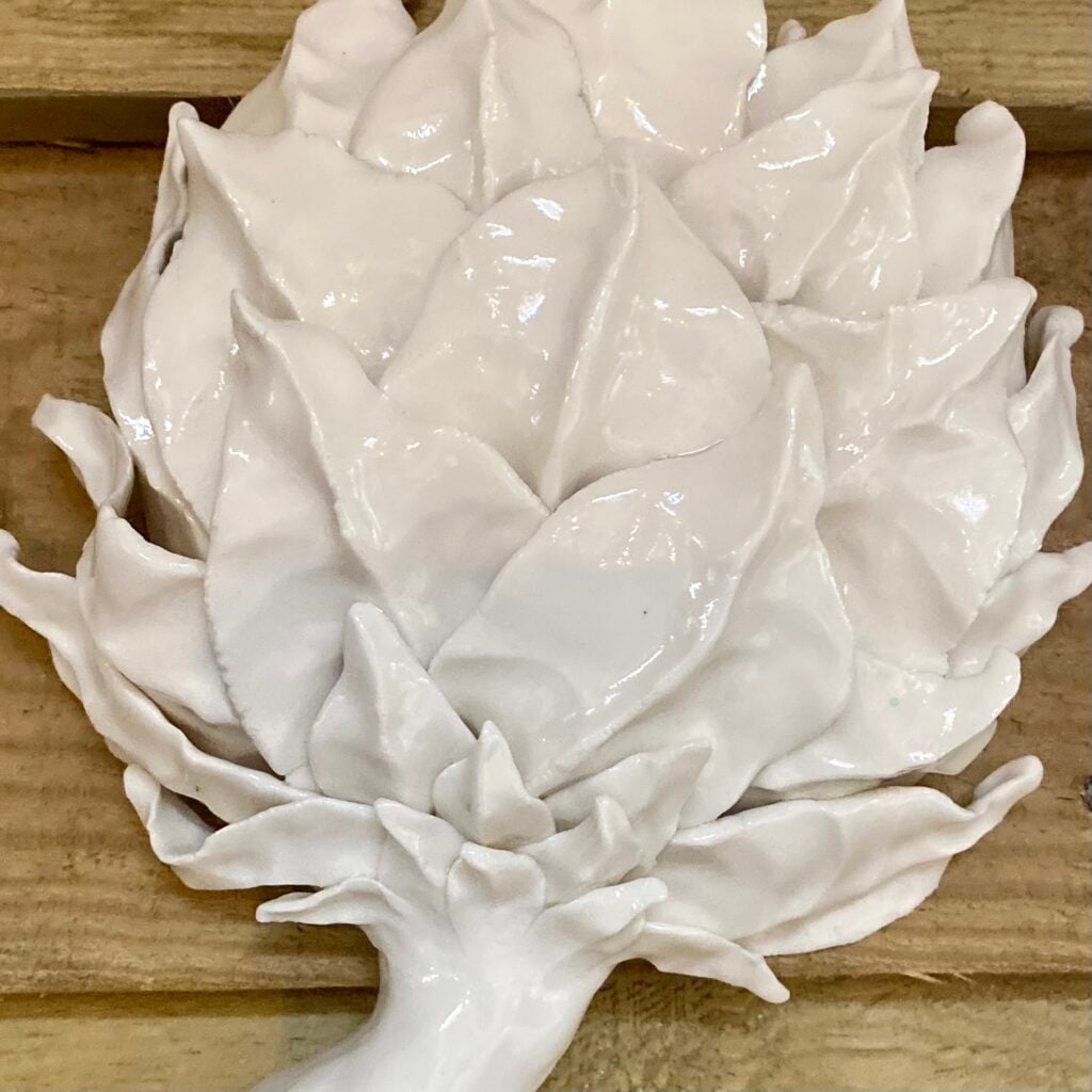 Porcelain Flat Cut Artichoke Wall Decor - Image 4