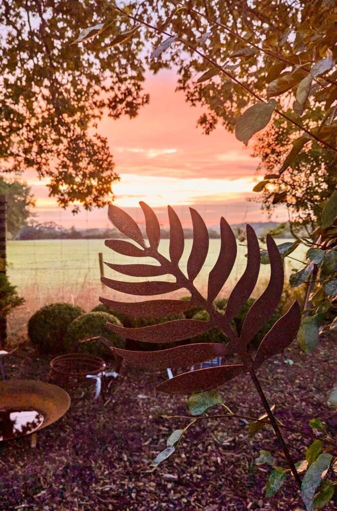 Steel Leaf Garden Accent - Image 3