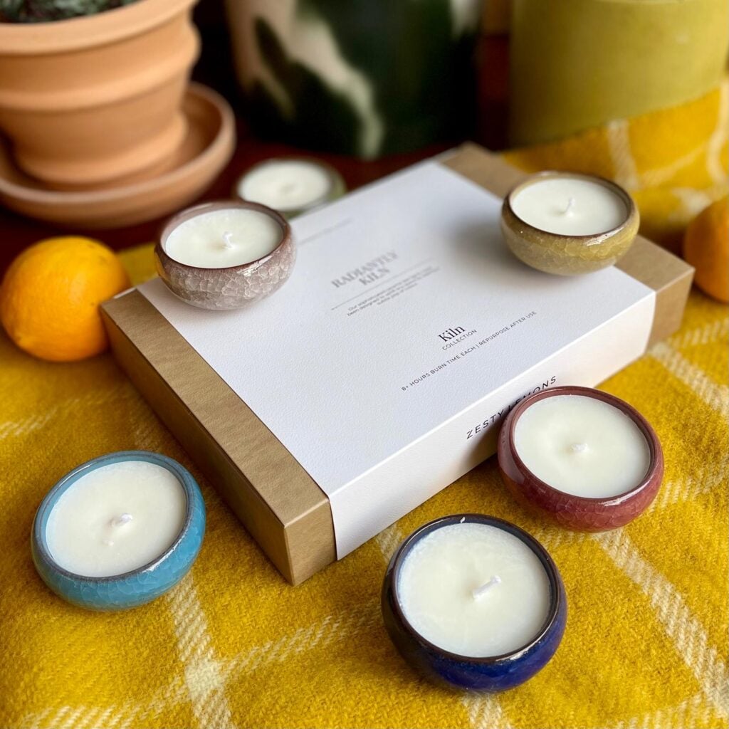 Zesty Lemon Kiln Ceramic Tea Lights - Image 2