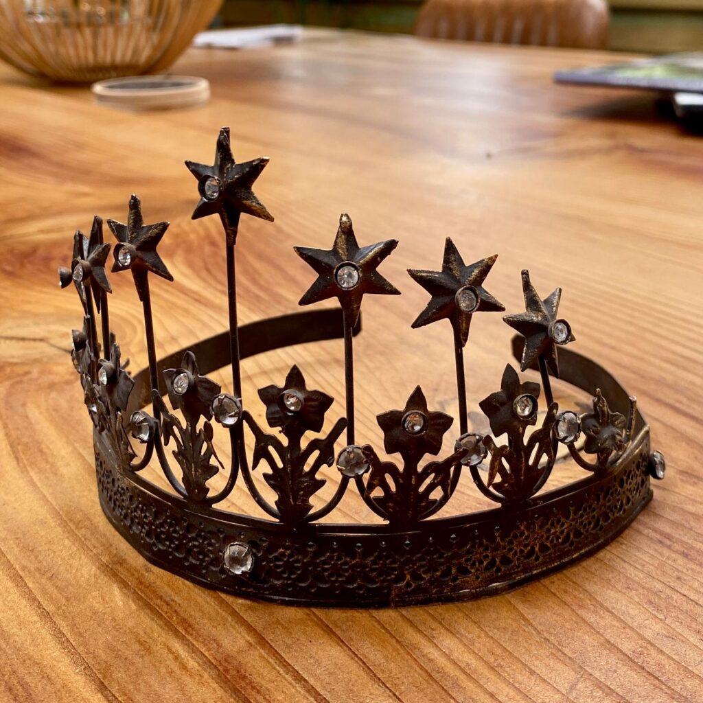 Vintage Jewelled Crown Gold Antique