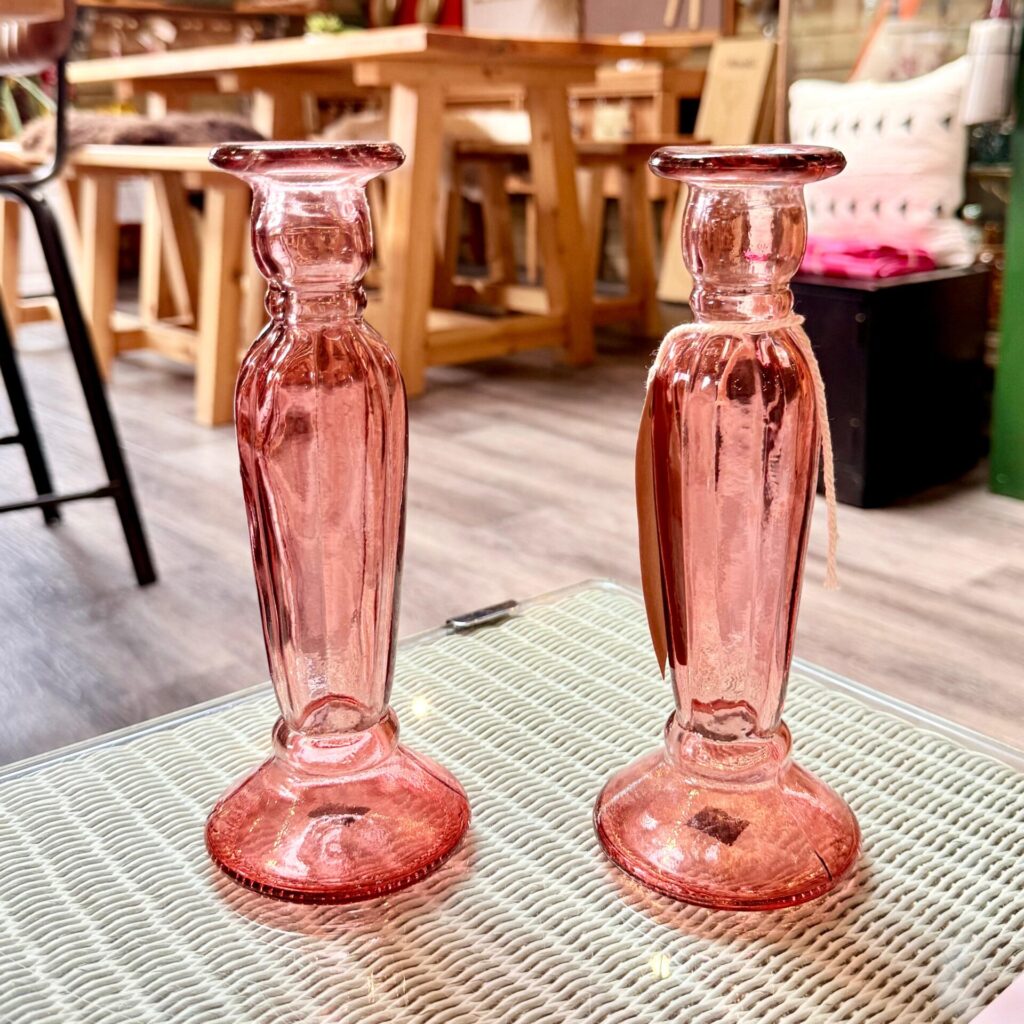 Glass Candlesticks - Image 4