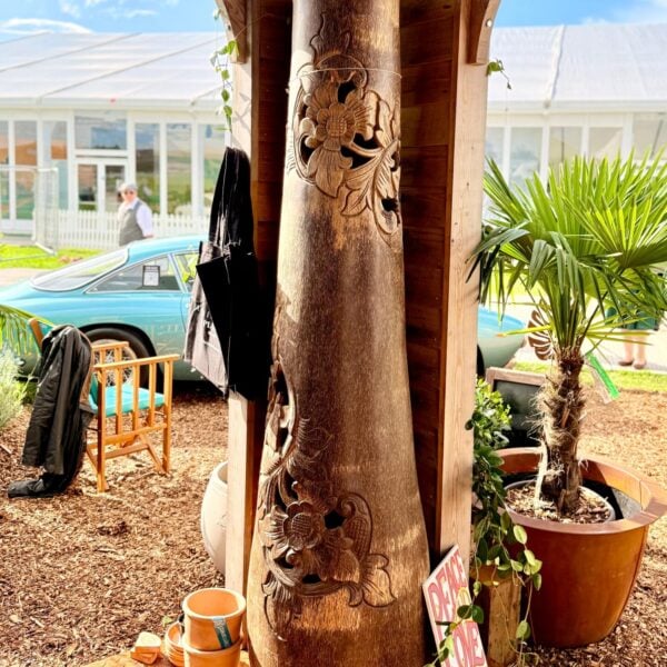 Carved Palm Tree Indoor Sculpture