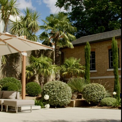 Leading architectural lines and vertical drama